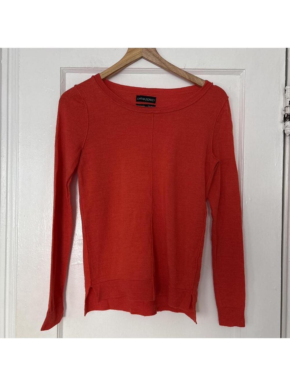 Cynthia Rowley Women's Red and Orange Jumper